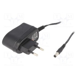 1 pcs x MEAN WELL - GS06E-5P1J - Power supply: switched-mode, plug, 18VDC, 0.33A, 6W, Plug: EU, 78%
