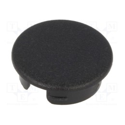2 pcs x OKW - A4113000 - Cap, ABS, black, push-in, round, A2513,A2613