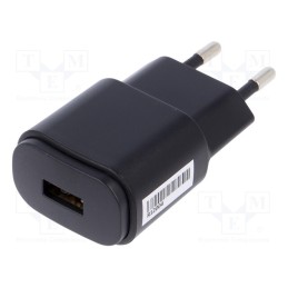 1 pcs x CELLEVIA POWER - CLW-0505-USB-BK - Power supply: switched-mode, plug, 5VDC, 1A, 5W, Plug: EU, Out: USB