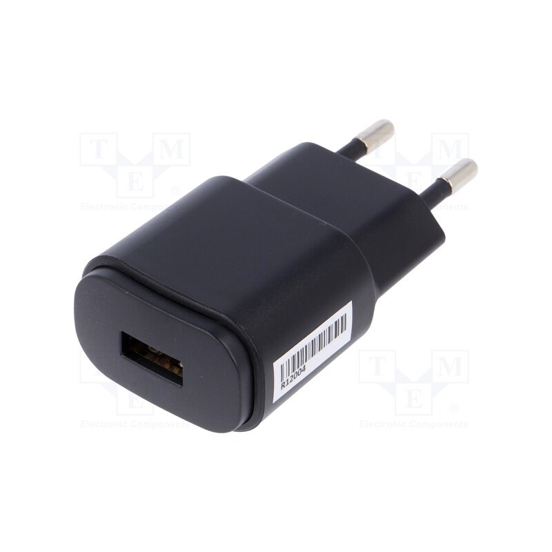 1 pcs x CELLEVIA POWER - CLW-0505-USB-BK - Power supply: switched-mode, plug, 5VDC, 1A, 5W, Plug: EU, Out: USB