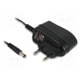 1 pcs x MEAN WELL - GSM06E24-P1J - Power supply: switched-mode, plug, 24VDC, 0.25A, 6W, Plug: EU, 82%