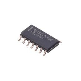 1 pcs : SN74HCS125QDRQ1 - Buffers & Line Drivers Automotive Schmitt-trigger inputs quadruple bus buffer gates with 3-state outpu