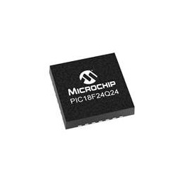 1 pcs : PIC18F24Q24-E/STX - 8-bit Microcontrollers - MCU 16KB Flash, 1KB RAM, 512bytes EEPROM, MVIO, 10b ADC2, 8b DAC, ACP, Comp