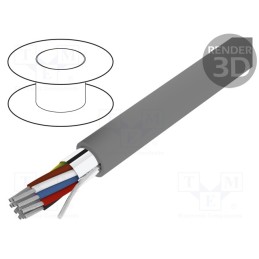 1 rol x ALPHA WIRE - 1299/20C SL005 - Wire, Alpha Essential C&C, 20x22AWG, shielded,Al-PET foil, PVC