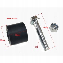 Bolt with bushing for the rear swing arm of a buggy 125 quad atv
