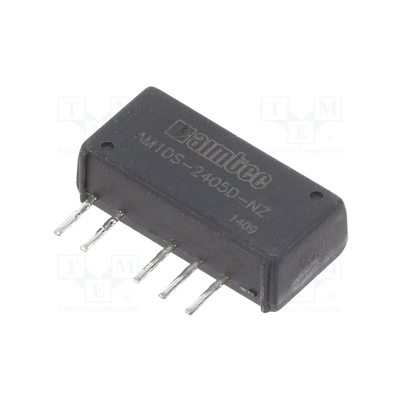 1 pcs x AIMTEC - AM1DS-2405D-NZ - Converter: DC/DC, 1W, Uin: 21.6÷26.4V, Uout: 5VDC, Uout2: -5VDC, SIP7