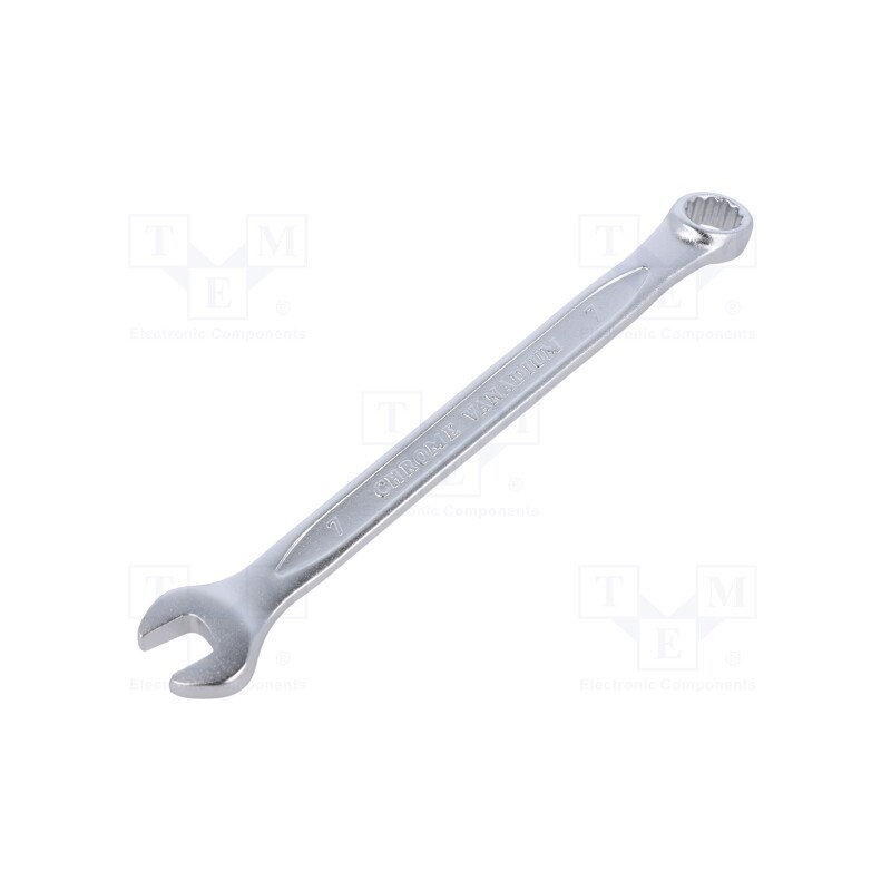 1 pcs x KING TONY - 1060-07 - Wrench, combination spanner, 7mm, Chrom-vanadium steel, L: 115mm