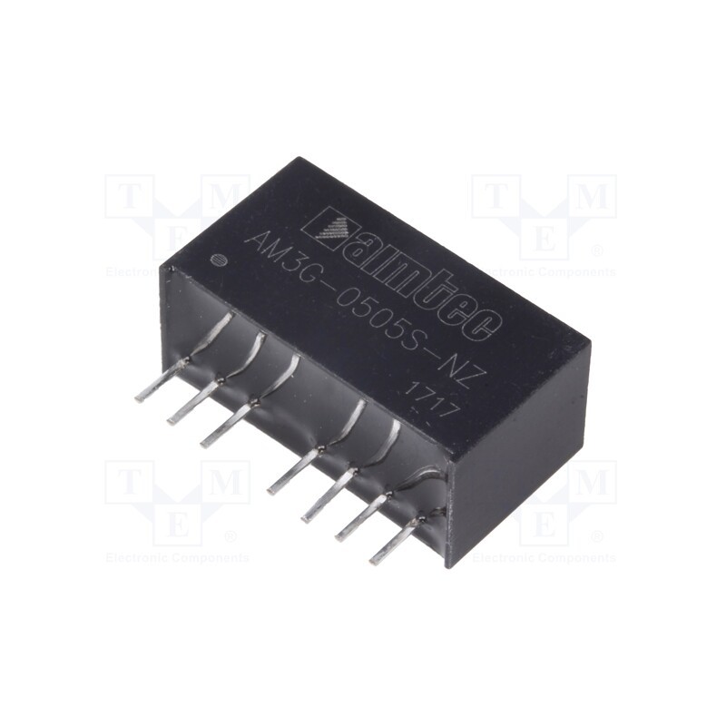 1 pcs x AIMTEC - AM3G-0505S-NZ - Converter: DC/DC, 3W, Uin: 4.5÷9V, Uout: 5VDC, Iout: 500mA, SIP8