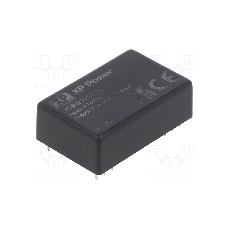 1 pcs x XP POWER - JCB0312D24 - Converter: DC/DC, 3W, Uin: 9÷18V, Uout: 24VDC, Uout2: -24VDC, 400kHz