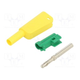 1 pcs x STu00c4UBLI - 66.2020-20 - 4mm banana, 19A, 1kV, yellow-green, 1mm2, nickel plated