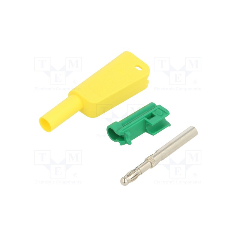 1 pcs x STu00c4UBLI - 66.2020-20 - 4mm banana, 19A, 1kV, yellow-green, 1mm2, nickel plated