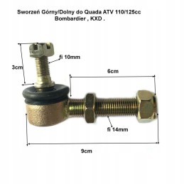 Swing arm pin for quad atv 125 kxd m10 m14 hb