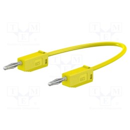 1 pcs x STu00c4UBLI - 28.0115-01524 - Test lead, 60VDC, 30VAC, 10A, banana plug 2mm,both sides, yellow