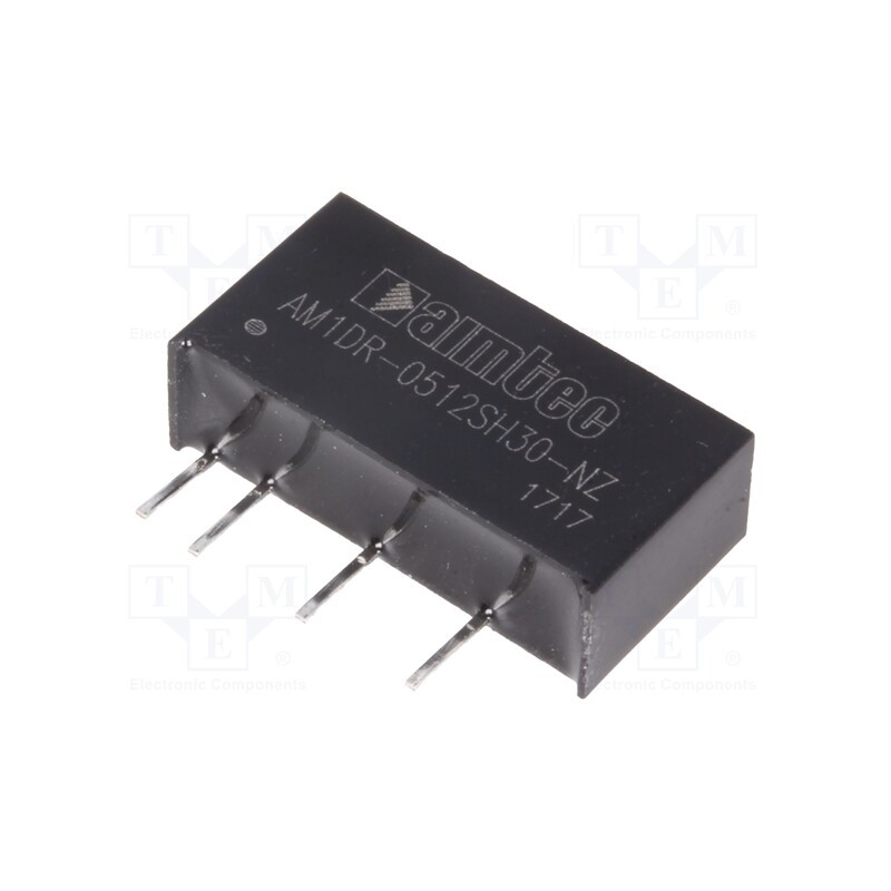 1 pcs x AIMTEC - AM1DR-0512SH30-NZ - Converter: DC/DC, 1W, Uin: 4.75÷5.25V, Uout: 12VDC, Iout: 83mA, SIP7