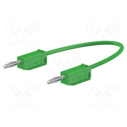 1 pcs x STu00c4UBLI - 28.0115-01525 - Test lead, 60VDC, 30VAC, 10A, banana plug 2mm,both sides, green