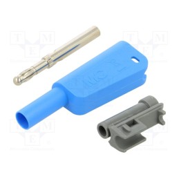 1 pcs x STu00c4UBLI - 66.2020-23 - 4mm banana, 19A, 1kV, blue, insulated,with 4mm axial socket, 1mm2