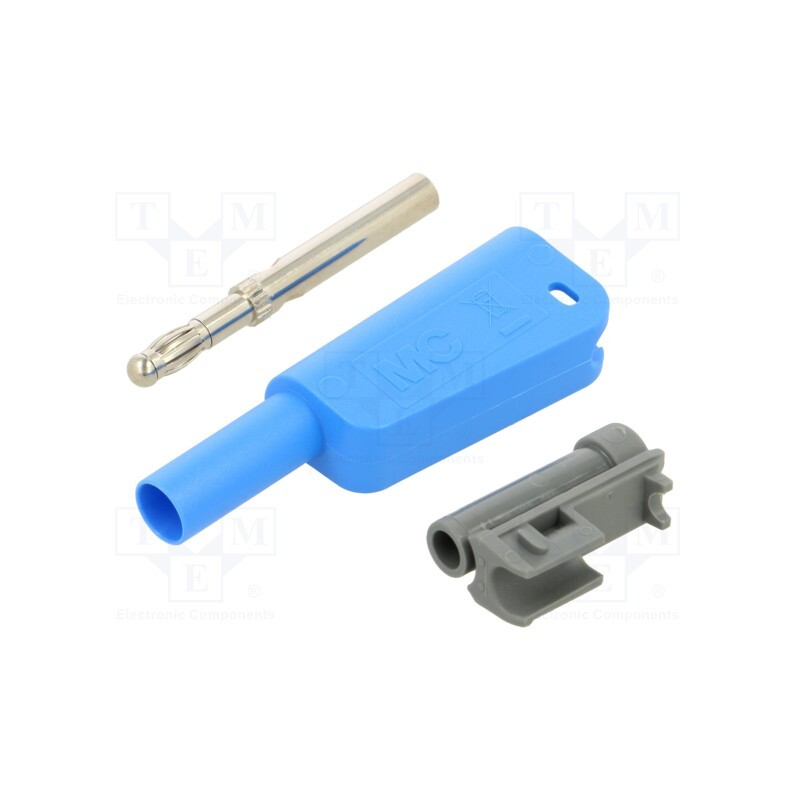 1 pcs x STu00c4UBLI - 66.2020-23 - 4mm banana, 19A, 1kV, blue, insulated,with 4mm axial socket, 1mm2