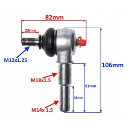 Atv shineray st 9e 250 wishbone end top front