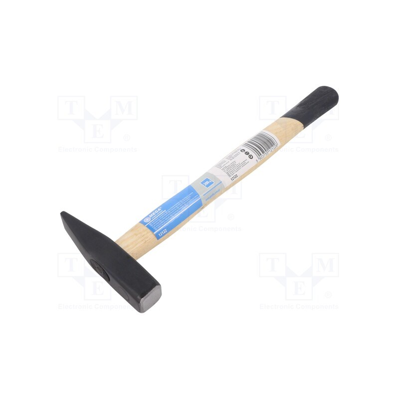1 pcs x MEGA - 12122 - Hammer, 200g, wood, Application: metalworks