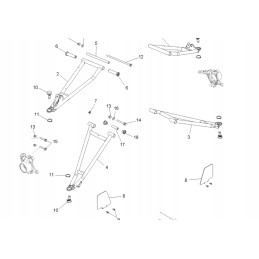 Upper wishbone front right black Polaris RZR 900 1018200 458