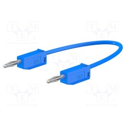 1 pcs x STu00c4UBLI - 28.0115-01523 - Test lead, 60VDC, 30VAC, 10A, banana plug 2mm,both sides, blue