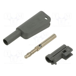 1 pcs x STu00c4UBLI - 66.2020-28 - 4mm banana, 19A, 1kV, grey, insulated,with 4mm axial socket, 1mm2