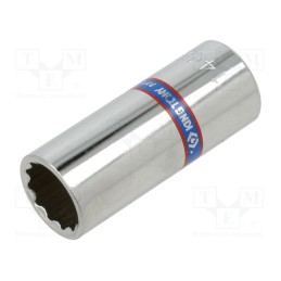 1 pcs x KING TONY - 223014M - Socket, 12-angles,socket spanner, 1/4', Socket bit length: 50mm