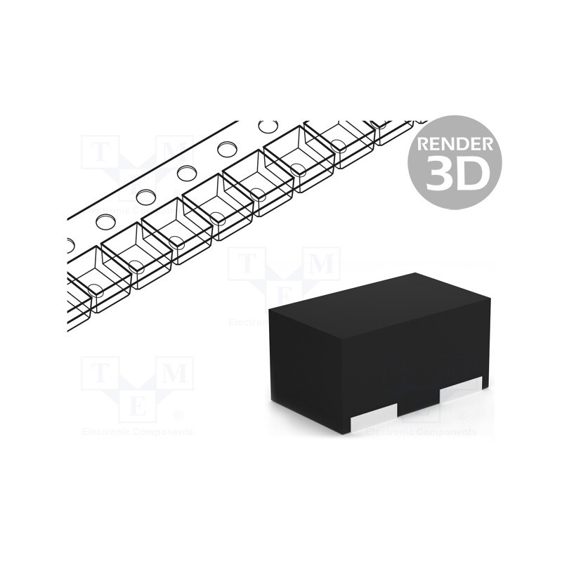 5 pcs x ALPHA & OMEGA SEMICONDUCTOR - AOZ8231ADI-12 - Diode: TVS, 13V, 4A, bidirectional, DFN2