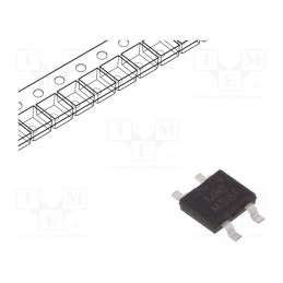 10 pcs x LUGUANG ELECTRONIC - MB8F - Bridge rectifier: single-phase, 800V, If: 0.5A, Ifsm: 35A, MBF, SMT