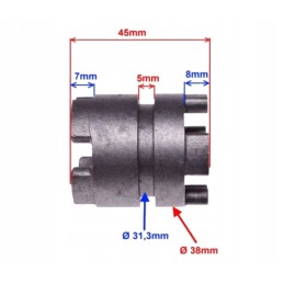 Atv bashan romet 250 4t ac gear shift sleeve