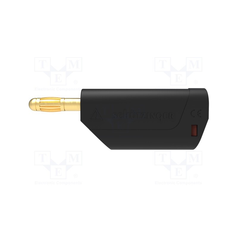 1 pcs x SCHu00dcTZINGER - FK 8715 L AU / AS / SW - Plug, 4mm banana, 32A, 30VAC, 60VDC, black, Max.wire diam: 4mm