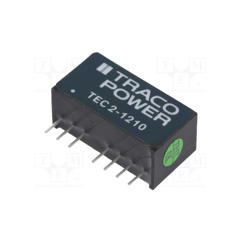 1 pcs x TRACO POWER - TEC 2-1210 - Converter: DC/DC, 2W, Uin: 9÷18V, Uout: 3.3VDC, Iout: 500mA, SIP8