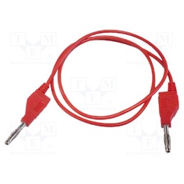 1 pcs x VELLEMAN - TLM8R - Test lead, 30VAC, 3A, banana plug 4mm,both sides, Len: 1m, red