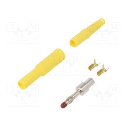 1 pcs x SCHu00dcTZINGER - SFK 30 S NI / OK / GE - Plug, 4mm banana, 32A, 1kVDC, yellow, insulated, Max.wire diam: 4mm