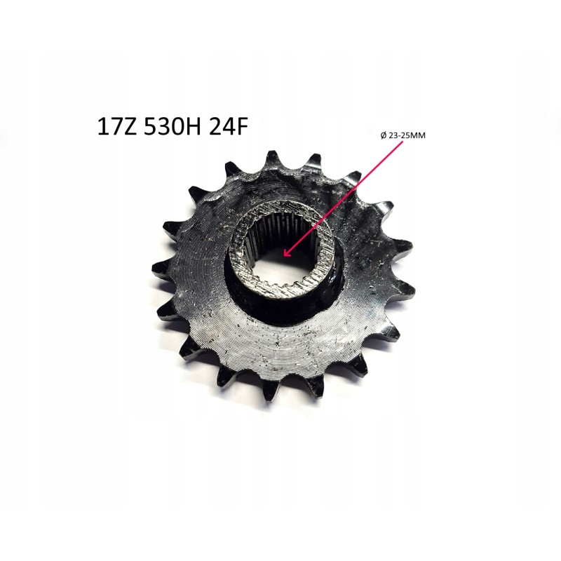 Output sprocket for quad FX200 Fuxin GTR 200 17 teeth 530h 23 cutters