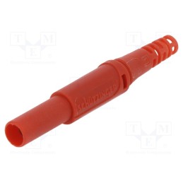 1 pcs x SCHu00dcTZINGER - SFK 30 S NI / OK / RT - Plug, 4mm banana, 32A, 1kVDC, red, insulated, Max.wire diam: 4mm