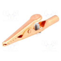 1 pcs x SCHu00dcTZINGER - AK 4732 CU - Crocodile clip, 10A, 70VDC, max.8mm, Connection: screw terminal