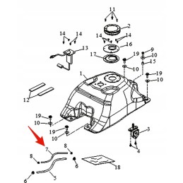 Fuel hose, fuel hose, lucky star 250 300 400