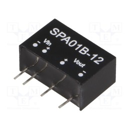 1 pcs x MEAN WELL - SPA01B-12 - Converter: DC/DC, 1W, Uin: 18÷36V, Uout: 12VDC, Iout: 8÷83mA, SIP6