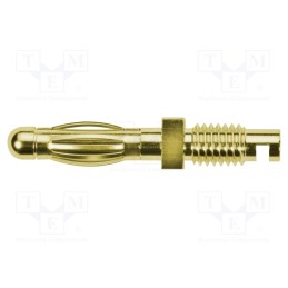 1 pcs x SCHu00dcTZINGER - FK 1215 AU - Plug, 4mm banana, 32A, 33VAC, 70VDC, 31.5mm, gold-plated, Thread: M5