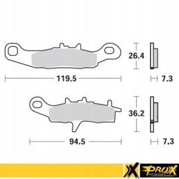 Prox brake pads kawasaki kfx 450r 08 14 kvf 650 brute force 05 13 pp