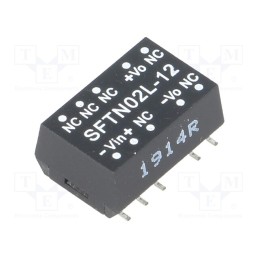 1 pcs x MEAN WELL - SFTN02L-12 - Converter: DC/DC, 2W, Uin: 4.5÷5.5V, Uout: 12VDC, Iout: 33÷167mA, SMD