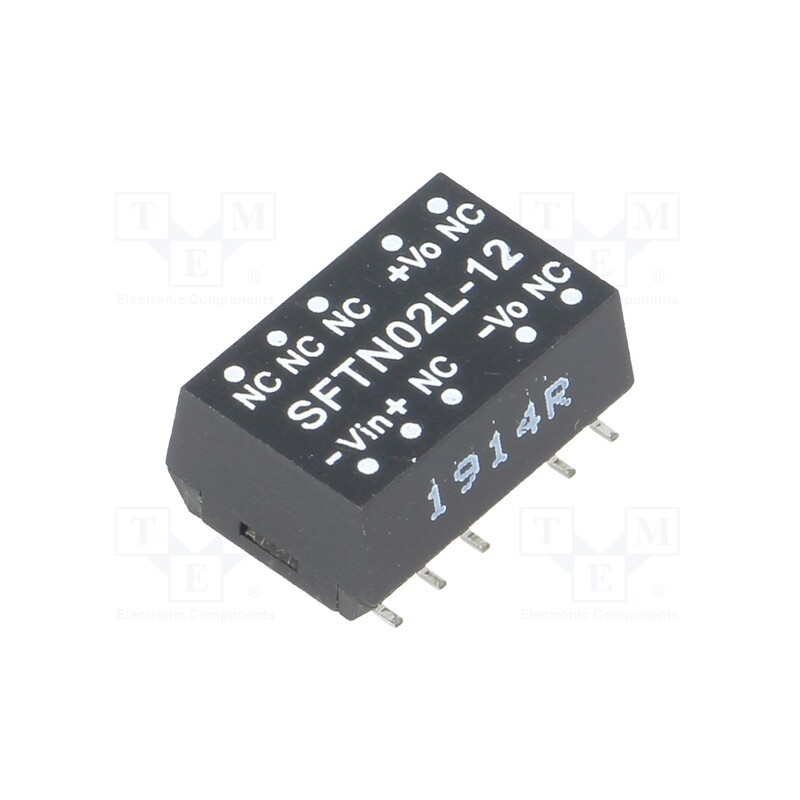 1 pcs x MEAN WELL - SFTN02L-12 - Converter: DC/DC, 2W, Uin: 4.5÷5.5V, Uout: 12VDC, Iout: 33÷167mA, SMD