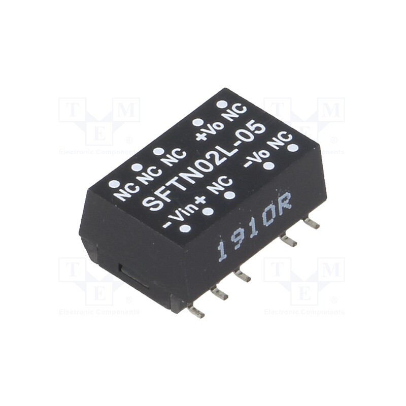 1 pcs x MEAN WELL - SFTN02L-05 - Converter: DC/DC, 2W, Uin: 4.5÷5.5V, Uout: 5VDC, Iout: 40÷400mA, SMD