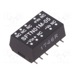 1 pcs x MEAN WELL - SFTN01M-05 - Converter: DC/DC, 1W, Uin: 10.8÷13.2V, Uout: 5VDC, Iout: 200mA, SMD