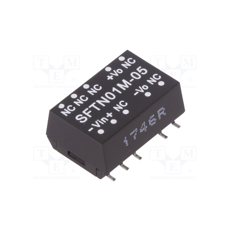 1 pcs x MEAN WELL - SFTN01M-05 - Converter: DC/DC, 1W, Uin: 10.8÷13.2V, Uout: 5VDC, Iout: 200mA, SMD