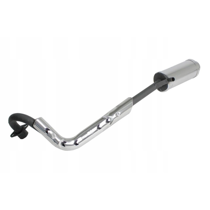 Exhaust muffler quad atv 139fmb 4t 110 125 black chrome