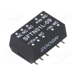 1 pcs x MEAN WELL - SFTN01L-09 - Converter: DC/DC, 1W, Uin: 4.5÷5.5V, Uout: 9VDC, Iout: 11.1÷111mA