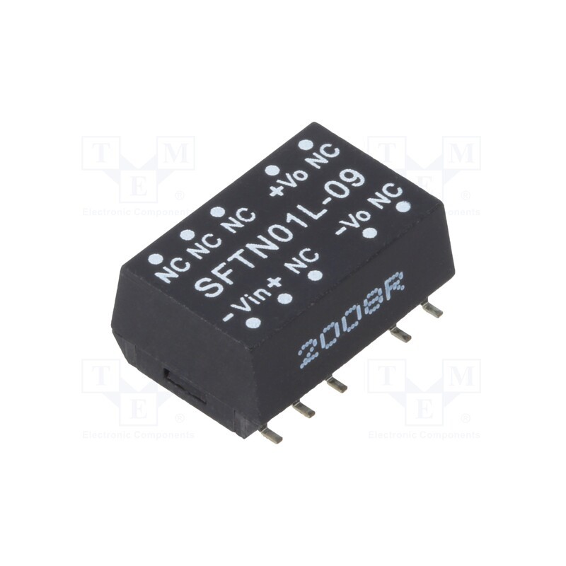 1 pcs x MEAN WELL - SFTN01L-09 - Converter: DC/DC, 1W, Uin: 4.5÷5.5V, Uout: 9VDC, Iout: 11.1÷111mA