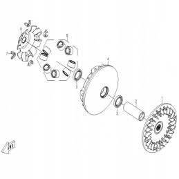 Variator rollers cfmoto 500 x5 0180 051100 cf188 051100 8 pcs